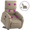 Image de vidaXL Fauteuil de massage avec releveur électrique Cappuccino similicuir
