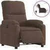 Image de vidaXL Fauteuil Relax Electrique Marron Tissu microfibre