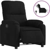 Image de vidaXL Fauteuil relax électrique noir tissu microfibre