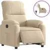 Image de vidaXL Fauteuil relax électrique Crème Tissu microfibre