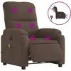 Image de vidaXL Fauteuil de massage électrique Marron Tissu microfibre