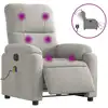 Image de vidaXL Fauteuil de massage électrique gris clair tissu microfibre