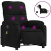 Image de vidaXL Fauteuil de massage électrique noir tissu microfibre
