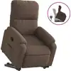Image de vidaXL Fauteuil relax avec releveur Marron Tissu microfibre
