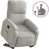 Image de vidaXL Fauteuil relax avec releveur Gris clair Tissu microfibre