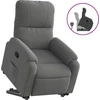 Image de vidaXL Fauteuil relax avec releveur Gris foncé Tissu microfibre