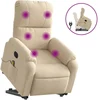 Image de Fauteuil de massage avec releveur Crème Tissu microfibre