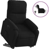 Image de vidaXL Fauteuil relax Releveur électrique Noir Tissu microfibre