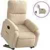 Image de vidaXL Fauteuil relax avec releveur électrique Crème Tissu microfibre