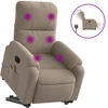 Image de vidaXL Fauteuil de massage Releveur électrique Taupe Tissu microfibre