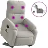 Image de vidaXL Fauteuil de massage Releveur électrique Gris clair Tissu microfibre