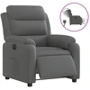Image de vidaXL Fauteuil relax électrique gris foncé Tissu