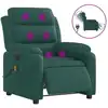 Image de vidaXL Fauteuil de massage électrique Vert foncé Tissu