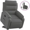 Image de vidaXL Fauteuil relax releveur gris foncé Tissu