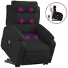 Image de vidaXL Fauteuil de massage avec releveur Noir Tissu