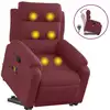Image de vidaXL Fauteuil de massage avec releveur vin rouge Tissu