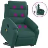 Image de vidaXL Fauteuil de massage avec releveur Vert foncé Tissu