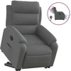 Image de vidaXL Fauteuil relax avec releveur électrique Tissu gris foncé