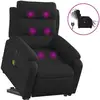 Image de vidaXL Fauteuil de massage électrique avec releveur Noir Tissu