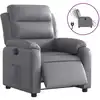 Image de Fauteuil relax électrique gris similicuir