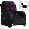 Image de vidaXL Fauteuil de massage électrique noir similicuir