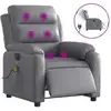 Image de vidaXL Fauteuil de massage électrique gris similicuir