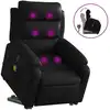 Image de vidaXL Fauteuil de massage avec releveur Noir similicuir