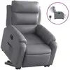 Image de vidaXL Fauteuil relax releveur électrique gris similicuir