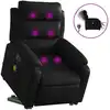 Image de vidaXL Fauteuil de massage avec releveur électrique noir similicuir