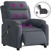 Image de vidaXL Fauteuil de massage électrique gris foncé velours
