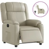 Image de vidaXL Fauteuil relax électrique Crème similicuir