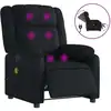 Image de vidaXL Fauteuil de massage électrique noir similicuir