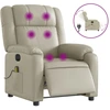 Image de vidaXL Fauteuil de massage électrique Crème similicuir