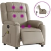 Image de vidaXL Fauteuil de massage électrique Cappuccino-Brun Similicuir