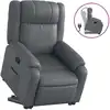Image de vidaXL Fauteuil relax avec releveur Gris Similicuir