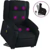 Image de vidaXL Fauteuil de massage avec releveur Noir similicuir