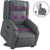 Image de vidaXL Fauteuil de massage avec releveur Gris Similicuir