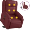 Image de vidaXL Fauteuil de massage avec releveur vin rouge similicuir