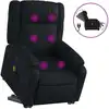 Image de vidaXL Fauteuil de massage avec releveur électrique noir similicuir