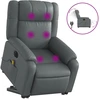 Image de vidaXL Fauteuil de massage avec releveur électrique Gris Similicuir