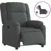 Image de vidaXL Fauteuil relax électrique gris foncé Tissu