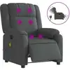 Image de Fauteuil de massage électrique Tissu gris foncé