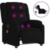 Image de vidaXL Fauteuil de massage électrique noir tissu