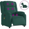 Image de vidaXL Fauteuil de massage électrique Vert foncé Tissu