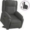 Image de vidaXL Fauteuil relax releveur gris foncé Tissu