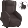 Image de vidaXL Fauteuil relax avec releveur Tissu marron foncé