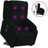 Image de vidaXL Fauteuil de massage avec releveur Noir Tissu