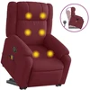 Image de vidaXL Fauteuil de massage avec releveur vin rouge Tissu