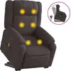 Image de vidaXL Fauteuil de massage avec releveur Tissu marron foncé
