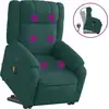 Image de vidaXL Fauteuil de massage avec releveur Vert foncé Tissu
